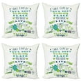 thumbnail image 1 of Ambesonne Fitness Throw Pillow Cover 4 Pack, Body is Only Place to Live, 20", Multicolor, 1 of 5