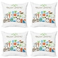 thumbnail image 1 of Ambesonne Fitness Throw Pillow Cover 4 Pack, Colorful Wellness Themed, 18", Multicolor, 1 of 6