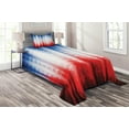 thumbnail image 1 of Ambesonne Flag Quilted Coverlet 2 Pcs, Abstract Digital Star, Twin Size, Blue Red, 1 of 2