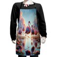 thumbnail image 1 of Ambesonne Flamingo Apron with Adjustable Ties, Blush Atmosphere Birds, Small, Pale Pink Soft Blue, 1 of 1
