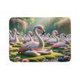 thumbnail image 1 of Ambesonne Flamingo Bath Mat, Serene Birds Nature Scene, 30.2" x 20", Soft Pink and Lime Green, 1 of 3