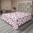 thumbnail image 1 of Ambesonne Flamingo Flat Sheet, Modern Exotic Birds, King Size, Pale Blue Charcoal Grey, 1 of 1