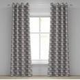 thumbnail image 1 of Ambesonne Flamingo Grommet Curtain, Tree Leaves Wildlife, 50" x 96", Grey Rose Pink, 1 of 6