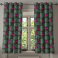 thumbnail image 1 of Ambesonne Flamingo Grommet Curtain, Zoo Animals in Pink, 50" x 54", Hot Pink Green Black, 1 of 6