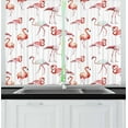 thumbnail image 1 of Ambesonne Flamingo Kitchen Curtains, Exotic Birds Pattern, 55"x45", Pale Pink Coral, 1 of 1
