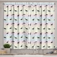 thumbnail image 1 of Ambesonne Flamingo Kitchen Curtains, Exotic Birds Rainbow Lines, 55"x45", Multicolor, 1 of 3