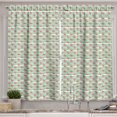 thumbnail image 1 of Ambesonne Flamingo Kitchen Curtains, Tropical Birds Summer Art, 55"x24", Mint Green Pink, 1 of 3