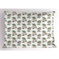 thumbnail image 1 of Ambesonne Flamingo Pillow Sham, Watercolor Birds Flora, 26" X 20", Multicolor, 1 of 2