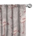 thumbnail image 1 of Ambesonne Flamingo Print Curtains, Soft Palms and Birds, Pair of 28"x84", Blush Dust Warm Taupe, 1 of 1
