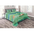 thumbnail image 1 of Ambesonne Flamingo Quilted Coverlet 3 Pcs, Nature and Birds, Queen Size, Multicolor, 1 of 2