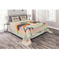 thumbnail image 1 of Ambesonne Flamingo Quilted Coverlet 3 Pcs, Valentines Funky Birds, Queen Size, Multicolor, 1 of 2