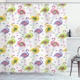 thumbnail image 1 of Ambesonne Flamingo Shower Curtain, Retro Colorful Pattern, 69"Wx70"L, Multicolor, 1 of 5