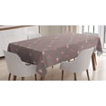 thumbnail image 1 of Ambesonne Flamingo Tablecloth Rectangular Table Cover, Exotic Birds Checkered, 60"x90", Warm Taupe Peach Pink, 1 of 4