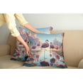 thumbnail image 1 of Ambesonne Flamingo Throw Pillow Cover Pack of 2, Blush Atmosphere Birds, 2 Pcs-40"x40", Pale Pink Soft Blue, 1 of 5