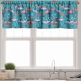 thumbnail image 1 of Ambesonne Flamingo Valance Pack of 2, Colorful Animals Swirls, 42"X18", Multicolor, 1 of 3