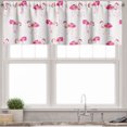 thumbnail image 1 of Ambesonne Flamingo Valance Pack of 2, Tropic Birds and Spots, 42"X12", Hot Pink Blush, 1 of 5