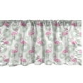 thumbnail image 1 of Ambesonne Flamingo Window Valance, Donuts Hawaii Animals, 54" X 18", Pink Mint Green Beige, 1 of 3