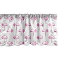 thumbnail image 1 of Ambesonne Flamingo Window Valance, Hand Drawn Sketched Birds, 54" X 18", Hot Pink and White, 1 of 3