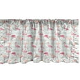 thumbnail image 1 of Ambesonne Flamingo Window Valance, Striped Pastel Jungle, 54" X 18", Mint Green Coral Peach, 1 of 3