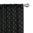 thumbnail image 1 of Ambesonne Fleur De Lis Window Curtains, Classical Deco Royal, Each 28" W x 95" L, Charcoal Grey and Beige, 1 of 5