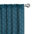 thumbnail image 1 of Ambesonne Fleur De Lis Window Curtains, Middle Ages Design, Each 28" W x 84" L, Dark Teal and Slate Blue, 1 of 3