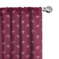 thumbnail image 1 of Ambesonne Fleur De Lis Window Curtains, Noble Medieval Pattern, Each 28" W x 63" L, Dark Magenta White, 1 of 5