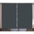thumbnail image 1 of Ambesonne Fleur De Lis Curtains 2 Panel Set, Floral Checkered, 108" x 90", Grey Pale Yellow, 1 of 3