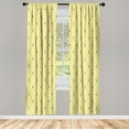 thumbnail image 1 of Ambesonne Fleur De Lis Curtains, Damask Pattern Vintage, Pair of 28"x63", Cream Blue, 1 of 2