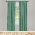 thumbnail image 1 of Ambesonne Fleur De Lis Curtains, Damask Pattern Vintage, Pair of 28"x63", Laurel Green, 1 of 2
