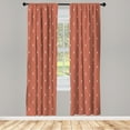 thumbnail image 1 of Ambesonne Fleur De Lis Curtains, Damask Pattern Vintage, Pair of 28"x63", Pale Rust, 1 of 2