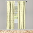 thumbnail image 1 of Ambesonne Fleur De Lis Curtains, Damask Pattern Vintage, Pair of 28"x63", Pale Yellow, 1 of 2