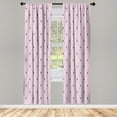 thumbnail image 1 of Ambesonne Fleur De Lis Curtains, Damask Pattern Vintage, Pair of 28"x84", Pale Rose, 1 of 2