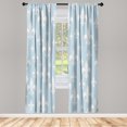 thumbnail image 1 of Ambesonne Fleur De Lis Curtains, Lily Pattern Classic, Pair of 28"x95", Pale Blue, 1 of 2