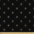 thumbnail image 1 of Ambesonne Fleur De Lis Fabric by the Yard Upholstery, Classical Deco Royal, 2 Yards, Charcoal Grey and Beige, 1 of 5