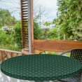 thumbnail image 1 of Ambesonne Fleur De Lis Fitted Round Tablecloth, Royal Floral Forms, 40"- 44" Diameter, Hunter and Sage Green, 1 of 5