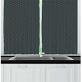 thumbnail image 1 of Ambesonne Fleur De Lis Kitchen Curtains, Floral Checkered, 55"x39", Grey Pale Yellow, 1 of 2