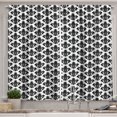 thumbnail image 1 of Ambesonne Fleur De Lis Kitchen Curtains, Royal Lily Pattern, 55"x39", Black White, 1 of 2