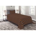 thumbnail image 1 of Ambesonne Fleur De Lis Quilted Bedspread Set 2 Pcs, Orange Heraldic, Twin Size, Indigo Orange, 1 of 3