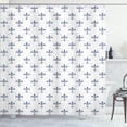 thumbnail image 1 of Ambesonne Fleur De Lis Shower Curtain, Art Floral Checkered, 69"Wx75"L, Ceil Blue, 1 of 4