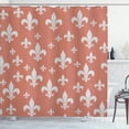 thumbnail image 1 of Ambesonne Fleur De Lis Shower Curtain, Lily Pattern Classic, 69"Wx84"L, Dark Salmon, 1 of 4
