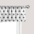 thumbnail image 1 of Ambesonne Fleur De Lis Window Valance, Pointed Leaves, 54" X 18", Black White, 1 of 5