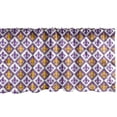 thumbnail image 1 of Ambesonne Fleur De Lis Window Valance, Rhombus Vivid Royal, 42" x 18", Purple Earth Yellow, 1 of 3