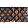 thumbnail image 1 of Ambesonne Fleur De Lis Window Valance, Victorian Gothic, 54" X 18", Dark Blue Orange, 1 of 5