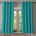 thumbnail image 1 of Ambesonne Fleur de Lis Grommet Curtain, Retro Damask Pattern, 50" x 63", Teal, 1 of 6