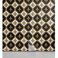 thumbnail image 1 of Ambesonne Fleur de Lis Peel & Stick Wallpaper for Home, Medieval Leaf Motif, 13"x72", Black White Dark Mustard, 1 of 5