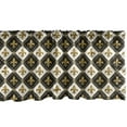 thumbnail image 1 of Ambesonne Fleur de Lis Valance Pack of 2, Medieval Leaf Motif, 54"X18", Black White Dark Mustard, 1 of 1