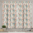 thumbnail image 1 of Ambesonne Flip Flop Kitchen Curtains, Snorkeling s, 55"x39", Multicolor, 1 of 2