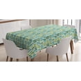 thumbnail image 1 of Ambesonne Flip Flop Tablecloth Rectangular Table Cover, Exotic Nature Colors, 60"x90", Pale Green Pale Blue, 1 of 4