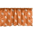 thumbnail image 1 of Ambesonne Flip Flop Window Valance, Fiery Tone Sandals, 54" X 12", Orange and White, 1 of 3