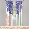 thumbnail image 1 of Ambesonne Flora Curtains, South Mandala Print Oriental, Pair of 28"x63", Dark Lavender, 1 of 2